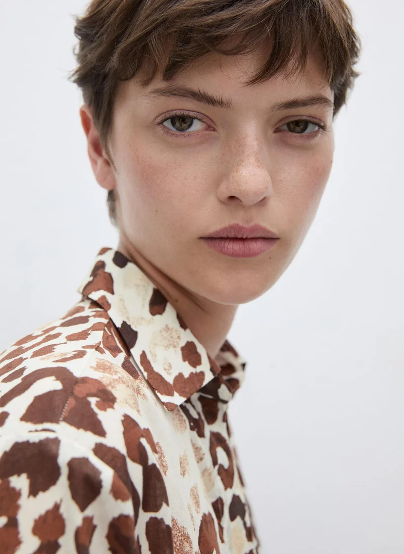 مانجو Printed Cotton Shirt