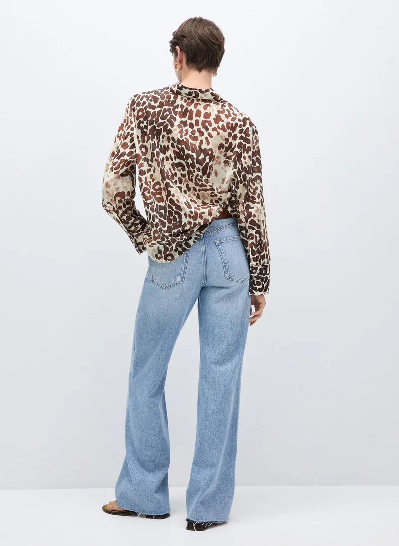 مانجو Printed Cotton Shirt
