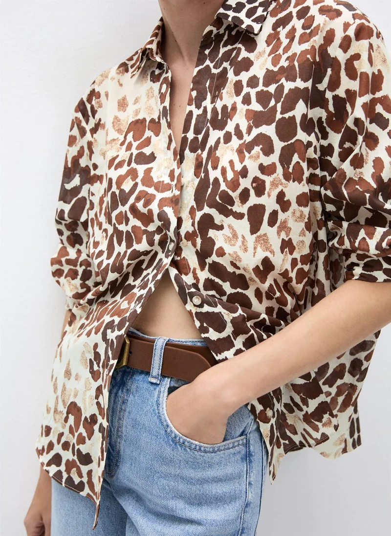 مانجو Printed Cotton Shirt