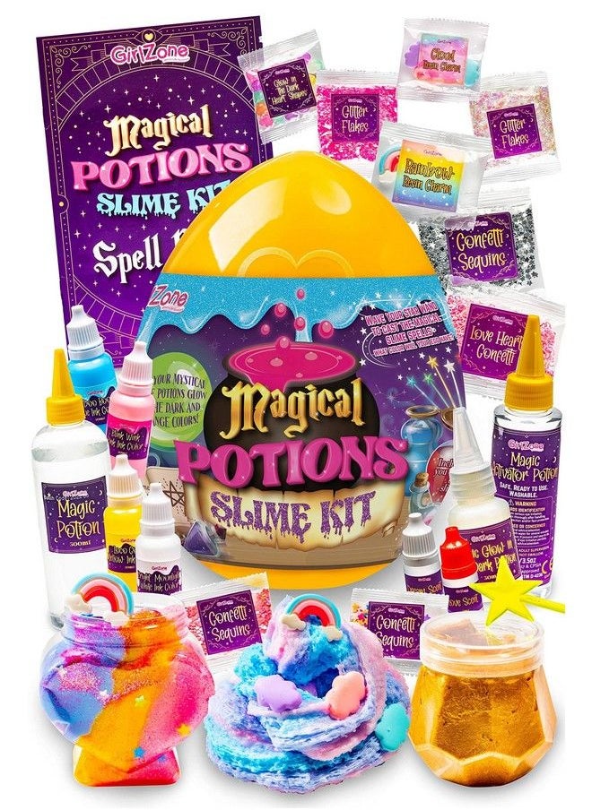 GirlZone Magic Potion Slime Kit For Girls Spellbinding Slime Making Kit To Create 6 Magical Slime Potions And Glow In The Dark Slime For Kids Great Gift Idea And Amazing Slime Kit For Girls 1012  - Image 2