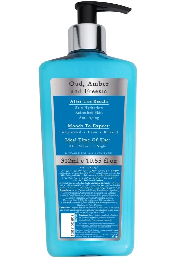 Shower Scents Shower Scents Desert Oasis Paraben-Free Moisturizing Body Lotion with Hyaluronic Acid, Pro-Vitamin B5, Vitamin E and UV Protection 312ml