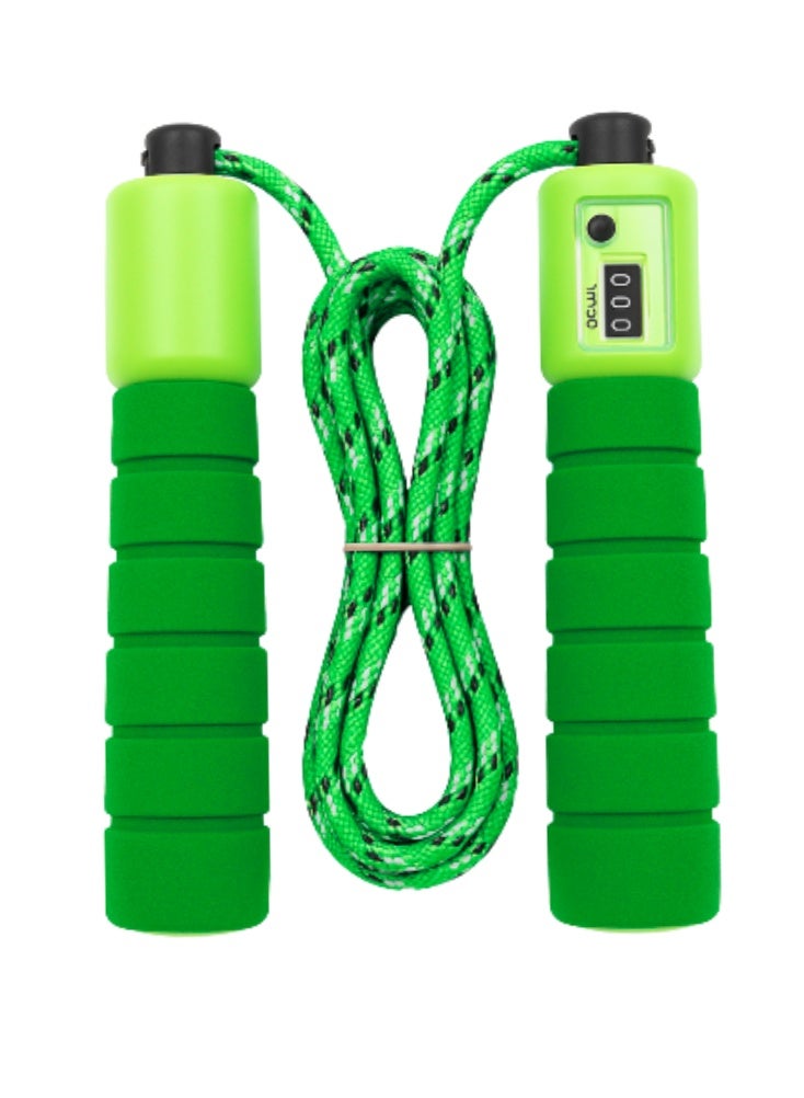 Premium Green Jumping Rope with Counting Metre – Adjustable High Quality Skipping Rope for Outdoor Fitness Exercise - Image 1