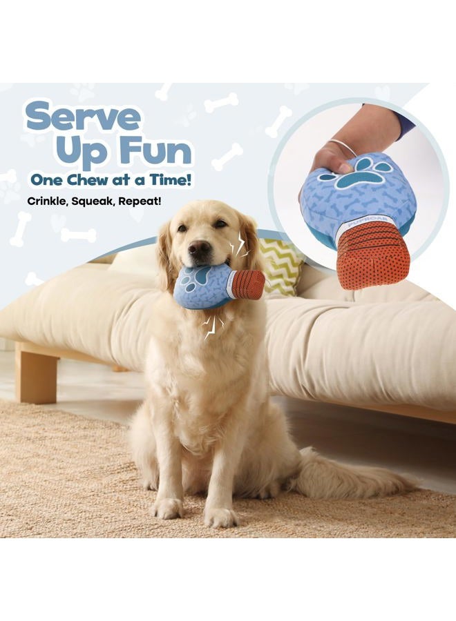 PUPROAR Pickleball Paddle Dog Squeaky Toy – Funny Squeaky & Crinkle Paper Toy for Dogs, Perfect Stocking Stuffer – Cute Christmas Dog Toy for Sporty Pups - Image 2