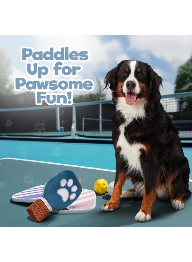 PUPROAR Pickleball Paddle Dog Squeaky Toy – Funny Squeaky & Crinkle Paper Toy for Dogs, Perfect Stocking Stuffer – Cute Christmas Dog Toy for Sporty Pups - Image 5