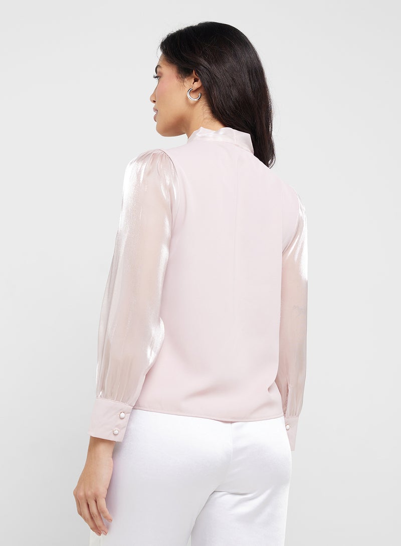 ELLA Blouse With Neck Tie Up  - Image 2