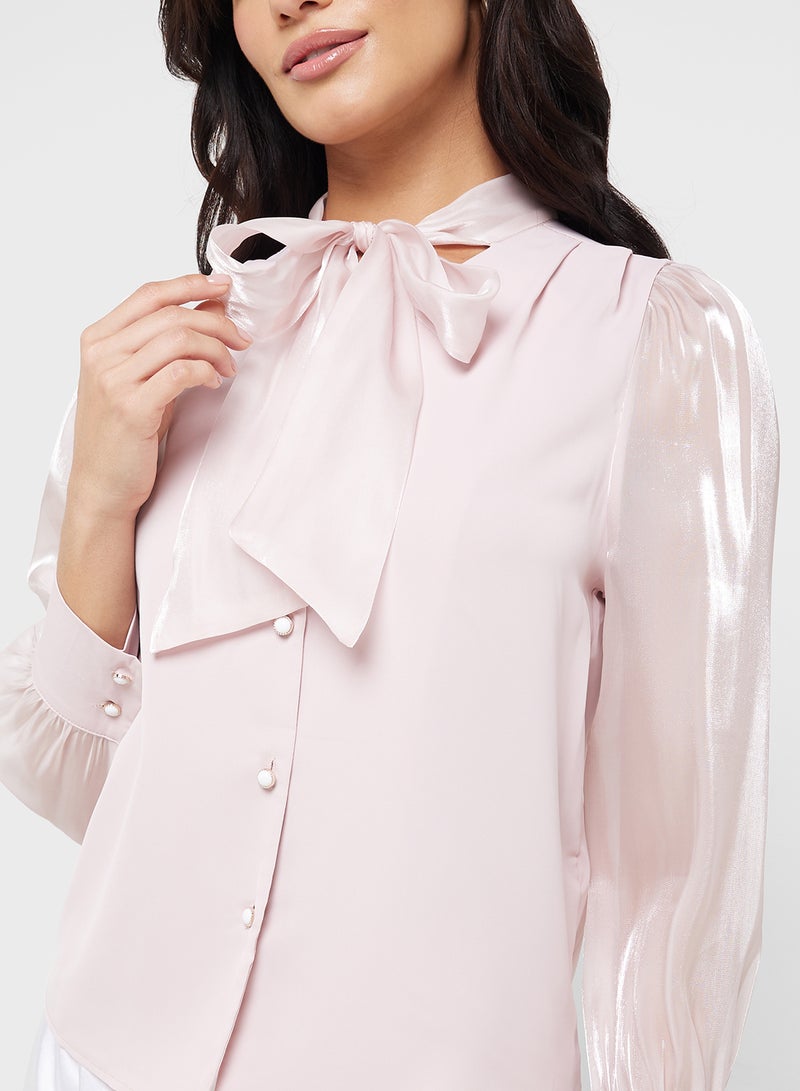ELLA Blouse With Neck Tie Up  - Image 3