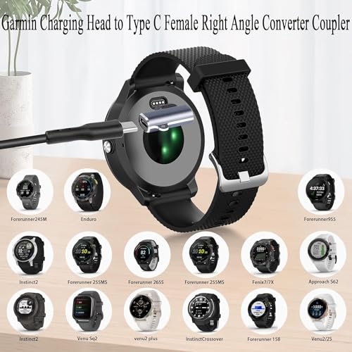 ETZIN USB C Watch 90° Angle Adapter Connector, Charging Head to Type C Female Right Angle Converter Coupler, Aluminum, for Smartwatch/Bracelet, Blue Gray(L Shape, Pack-of-1) - Image 4