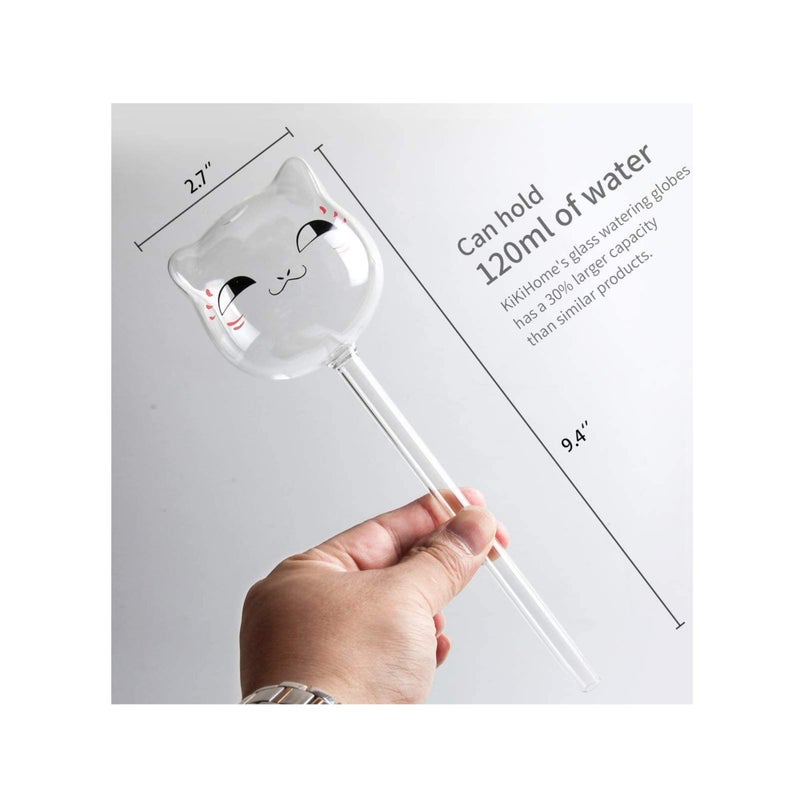 SOLARAE 3 Pack Plant Waterer Self Watering Globes,Bird Shape Hand Blown Transparent Mini Durable Clear Glass Aqua Bulbs - Image 2