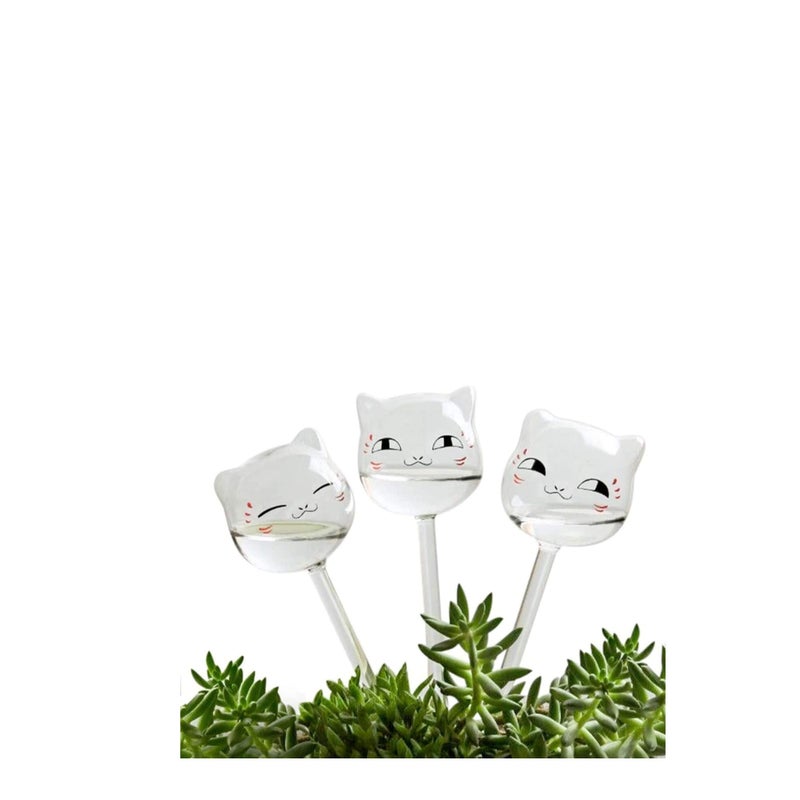 SOLARAE 3 Pack Plant Waterer Self Watering Globes,Bird Shape Hand Blown Transparent Mini Durable Clear Glass Aqua Bulbs - Image 1