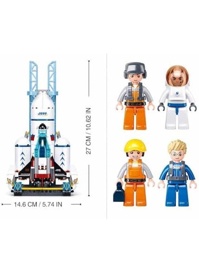 Sluban - Space Series Dream Launch Center Building Blocks 424 Pieces With Minifigures For Ages 6 Plus Years Old - Image 1