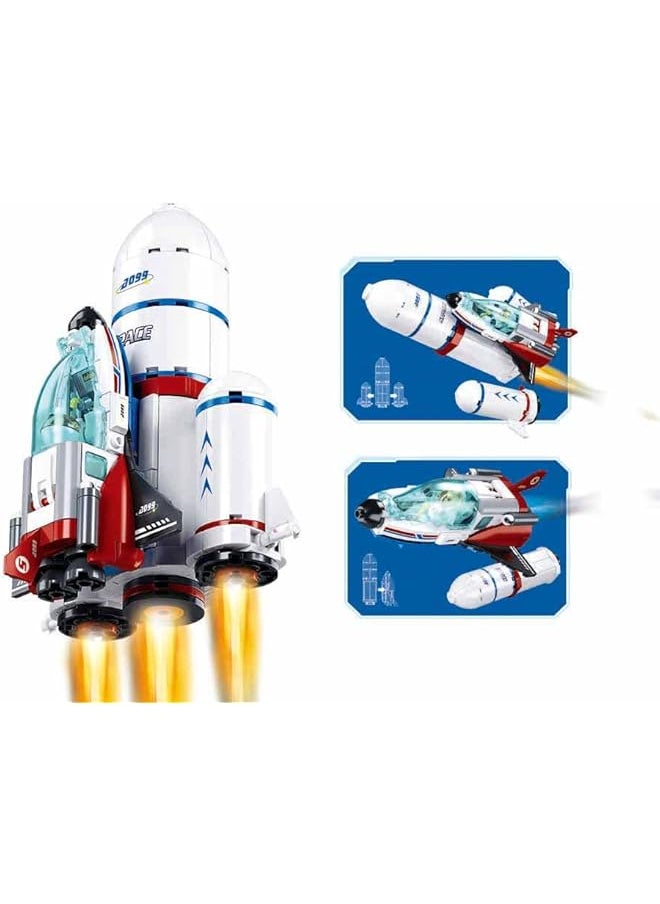 Sluban - Space Series Dream Launch Center Building Blocks 424 Pieces With Minifigures For Ages 6 Plus Years Old - Image 1