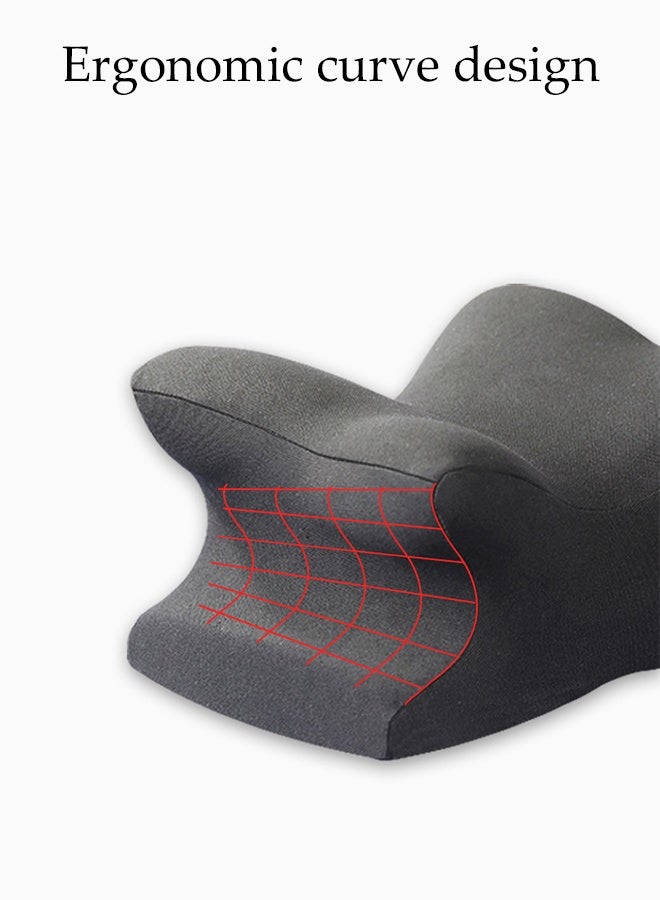 DUNISO Nap Pillow，Versatile Use Memory Foam Desk Pillow，Slow Rebound Desk Nap Pillow，for Office School Travel，Black - Image 3