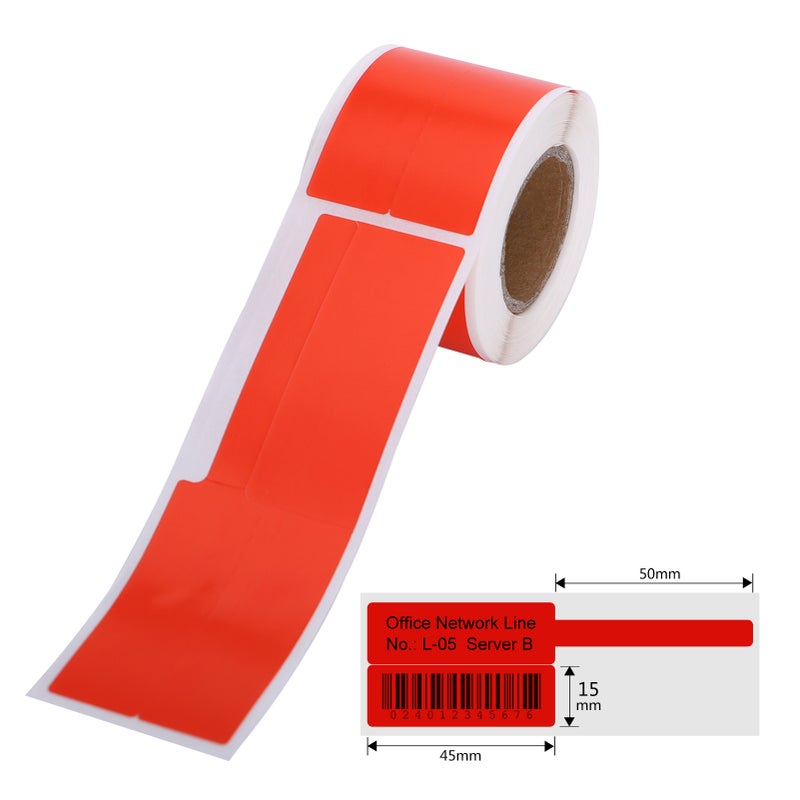 Cable Label Self-Adhesive Thermal Printing Sticker Paper Waterproof Oil-Proof Tear Label Tape for Cables Wires Jewelry for DP23 Series Thermal Printer Label Maker Machine, 1 Roll - Image 1