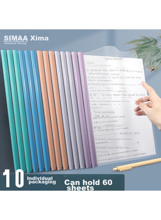 Simaa 10 A4/10mm مجلدات سحب قطرة ماء بألوان موراندي، مجلدات تقارير مكتبية، مجلدات ملفات، مجلدات وثائق، قرطاسية 6113 - Image 1
