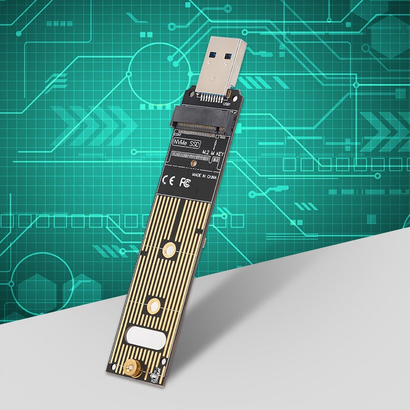 محول M.2 NVMe SSD بسرعة 10 جيجابت في الثانية عبر USB 3.1 الجيل الثاني، محول SSD محمول - بدون الحاجة لكابل، محول M.2 NVMe إلى USB متوافق مع أقراص Samsung 970 و960 وWD Black وIntel وCrucial NVMe SSD - Image 4