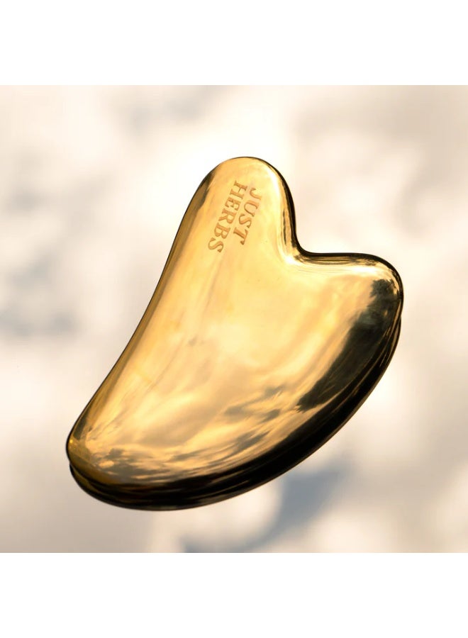 Just Herbs Ayurvedic Kansa Gua Sha: Facial Massage Tool for Radiance, Contouring & Stress Relief - For Men & Women - 144g - Image 3