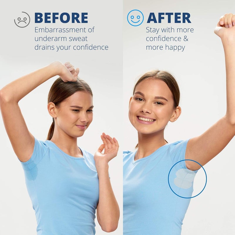 Namasvi Underarm Sweat Pads for Women 80 Pcs Unadir Armpit Pads for Sweating Women Disposable Underarm Sweat Pads Armpit Sweat Pads for A Whole Day Protection  Ideals for Workouts and Special  - Image 3