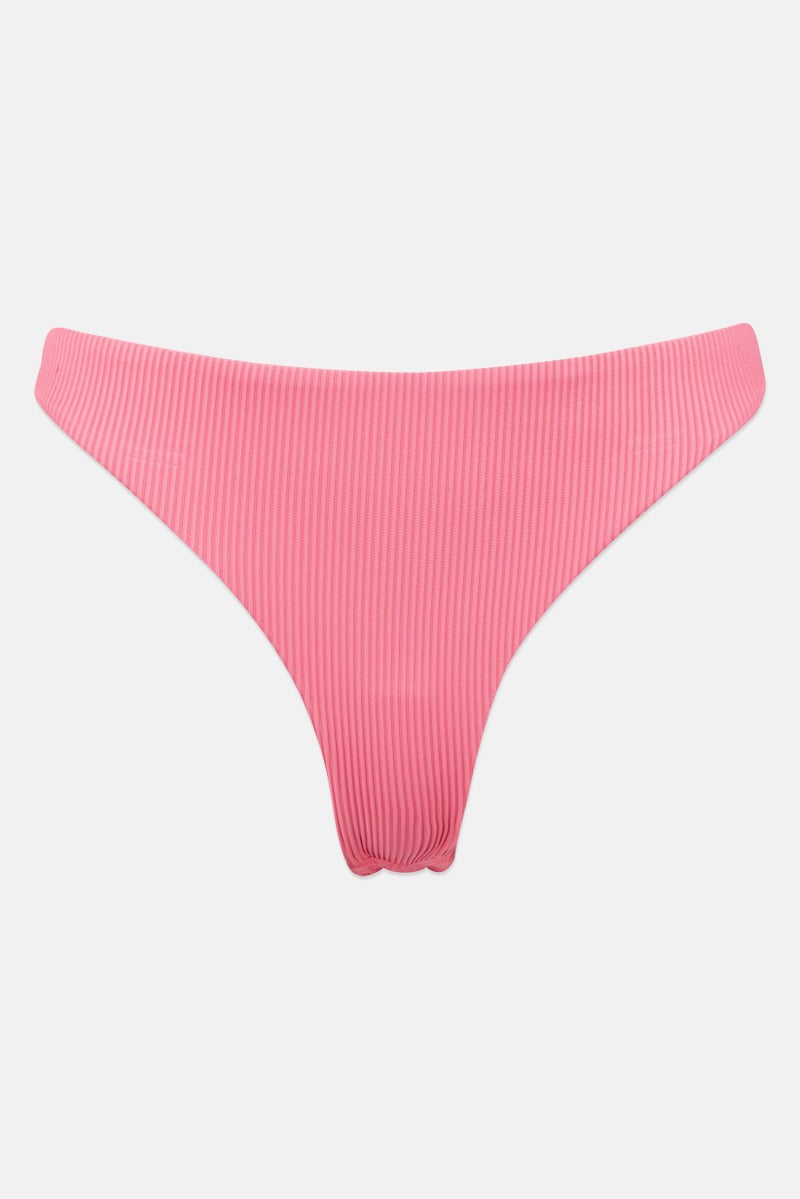 Roxy Women Ribbed Bikini Bottom, Pink - Image 2