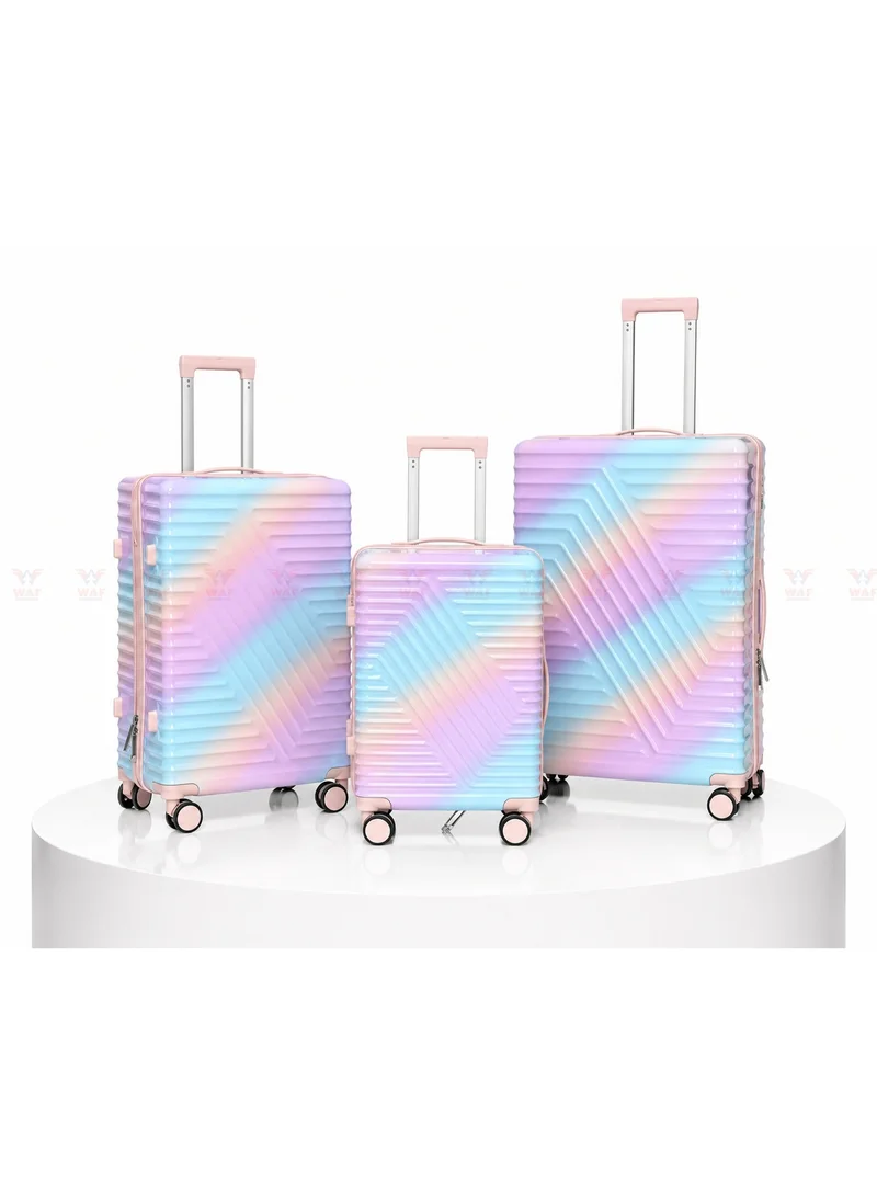 WAF WAF Luggage Set 20/24/28 Inch Polycarbonate Suitcase with TSA Lock, 360° Spinner Wheels & Durable Telescopic Handle - Hard Shell Travel Trolley Bags