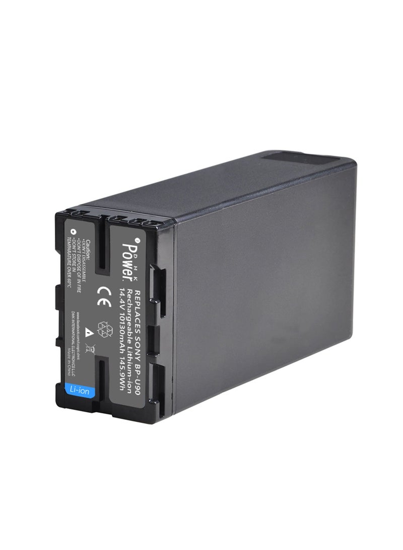 DMK Power بطارية قابلة لإعادة الشحن DMK Power BP-U90 بسعة أعلى 10130 مللي أمبير في الساعة متوافقة مع Sony PMW100 PMW150 PMW160 PMW-200 PMW300 PMWEX1 PMW EX1R PMW EX3 PMW EX160 وما إلى ذلك - Image 1