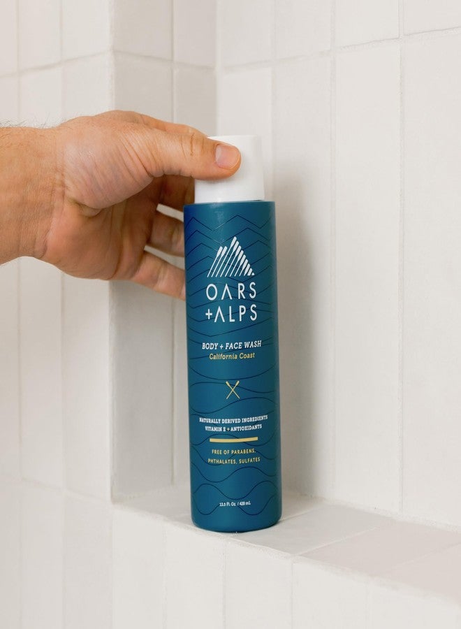 Oars + Alps Men's Moisturizing Body and Face Wash, Skin Care Infused with Vitamin E and Antioxidants, Sulfate Free, California Coast, 1 Pack - Image 5
