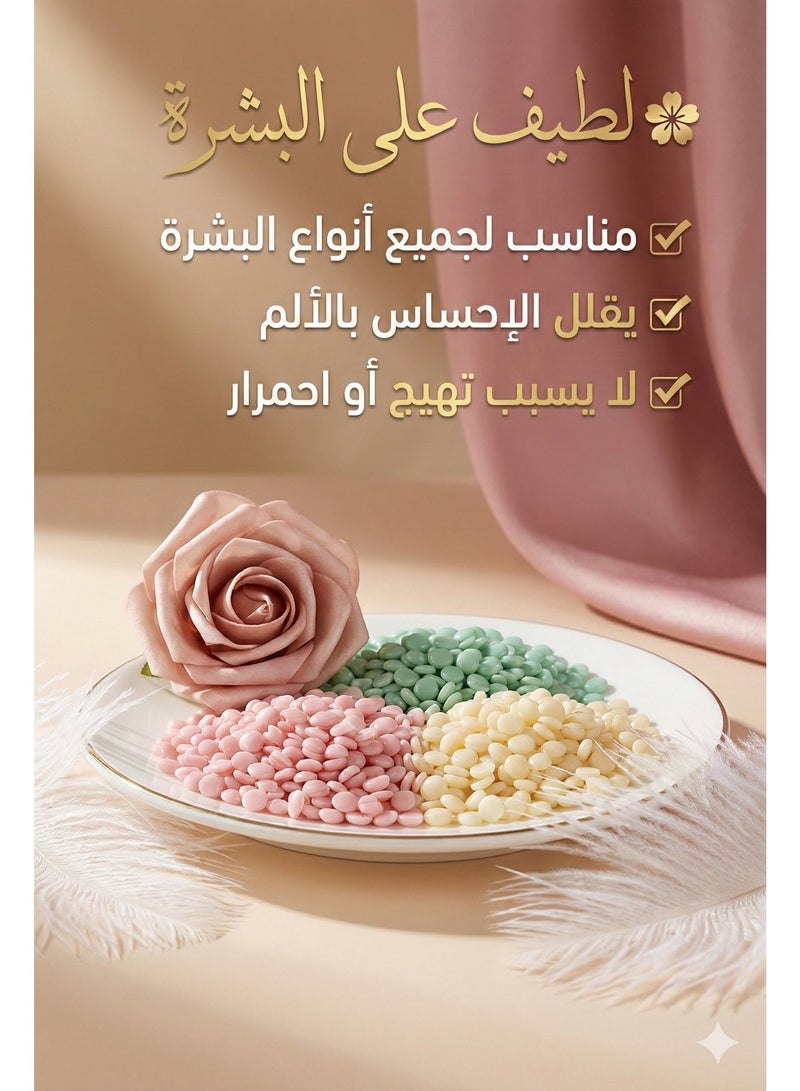 بولاند لورا مجموعة حبيبات إزالة الشعر بالشمع – 600 جرام + 40 عود خشبي - Image 5