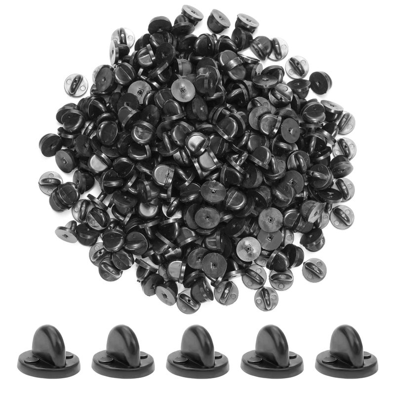 400pcs PVC Rubber Pin Backs Heliltd Butterfly Clutch Pins Backing Keepers Replacement for Uniform Badges Backing Holder Clasp Lapel Pin Enamel Pins