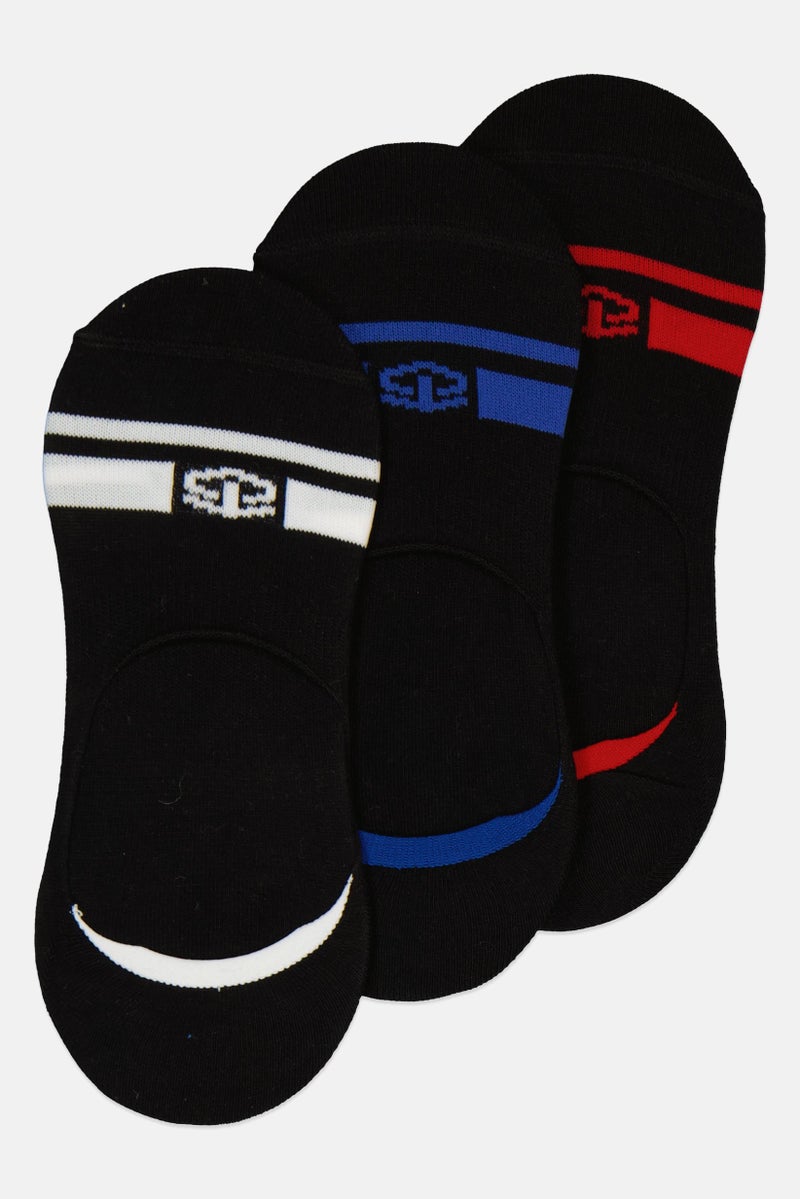 Men 3 Pairs Light Weight Socks, Black