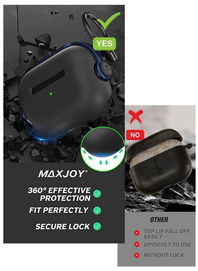 Fazza AirPods Pro 2 Second Generation Protective Case, Creative Musician Headphone Safety Lock Design Protective Case, with Keychain, Compatible with AirPods Pro 2022 Men's and Women's Models, Bule  - Image 4