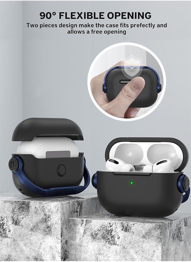 Fazza AirPods Pro 2 Second Generation Protective Case, Creative Musician Headphone Safety Lock Design Protective Case, with Keychain, Compatible with AirPods Pro 2022 Men's and Women's Models, Bule  - Image 3