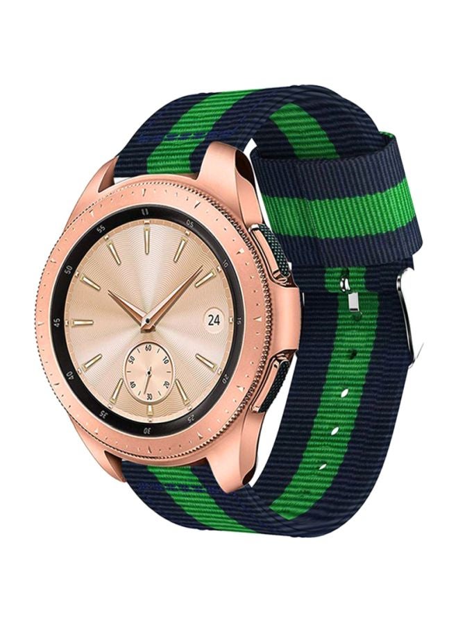 Voberry Replacement Strap For Samsung Galaxy Watch 42/40/44mm Green/Navy Blue - Image 3
