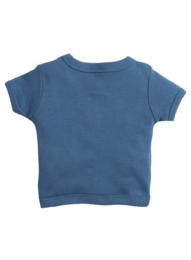 EIO Newborn Baby Cotton Jabla Set (Pack of 4) | Soft Breathable Front-Open Vests for Infants | Gentle on Skin | Unisex Baby Essentials (in, Age, 0 Months, 3 Months, Regular, Blue) - Image 3