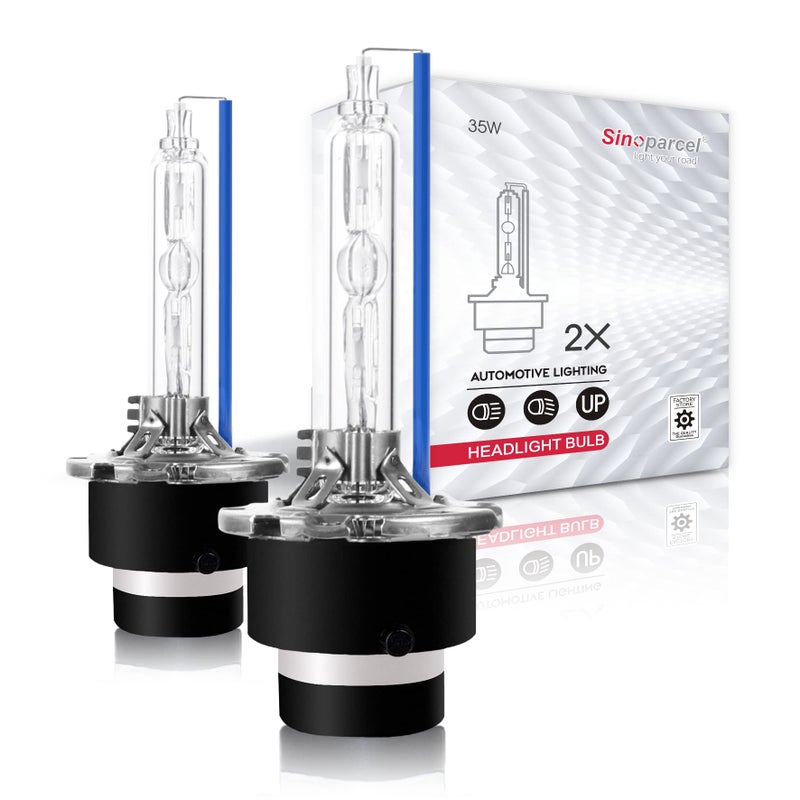 Sinoparcel D2S Xenon HID Headlight Bulbs 8000K 35W High Low Beam 66240 85122UB 66040etc Replacement Lights Pack of 2