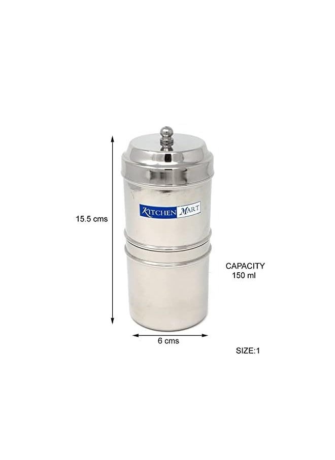 IAF - Mart Stainless Steel South Indian Filter Coffee Drip Maker ( 2 Cup) - Image 1