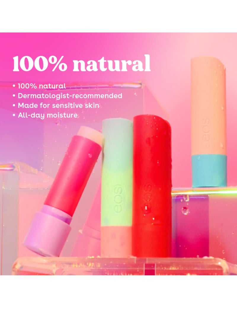EOS - eos 100% Natural Lip Balm - Strawberry Peach and Pineapple Passionfruit, Dermatologist Recommended, All-Day Moisture, 0.14 oz, 2 Pack - Image 1