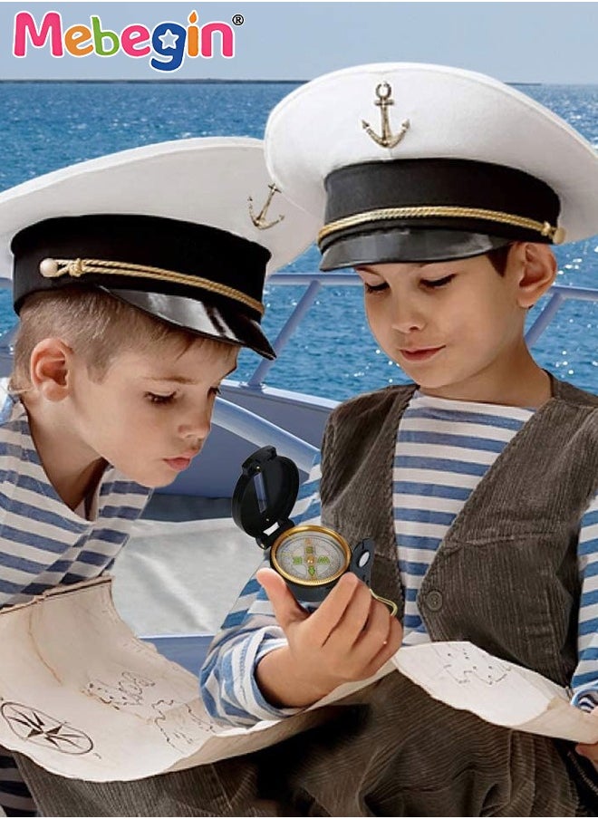 MEBEGIN - Kids Lensatic Compass, Geographic Compass, Explorer Compass with Functional Plastic Accurate Pointer, Magnifier and Sight Wire, Compass Sheet, Hiking Compass Navigation, for Hiking, Climbing, and Other Outdoors Activities - Image 1