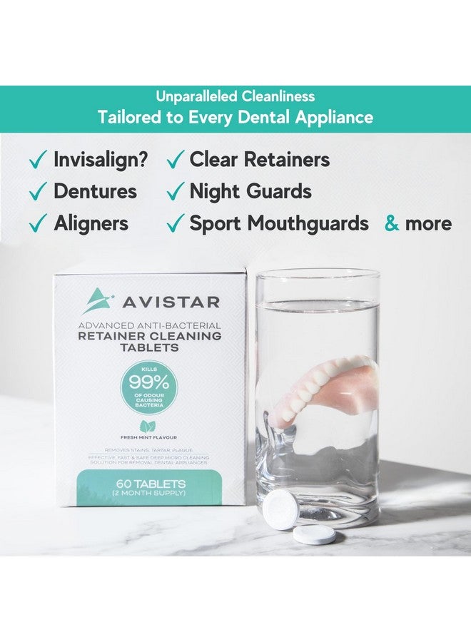 Avistar Retainer & Mouth Guard Cleaner Tablets - Mint Flavor Retainer Cleaner Tablets & Invisalign Cleaner -Denture Cleaning Tablets, Denture Cleaner, Aligners, Night Guard - Oral Dental Care FSA HSA Approved - Image 4