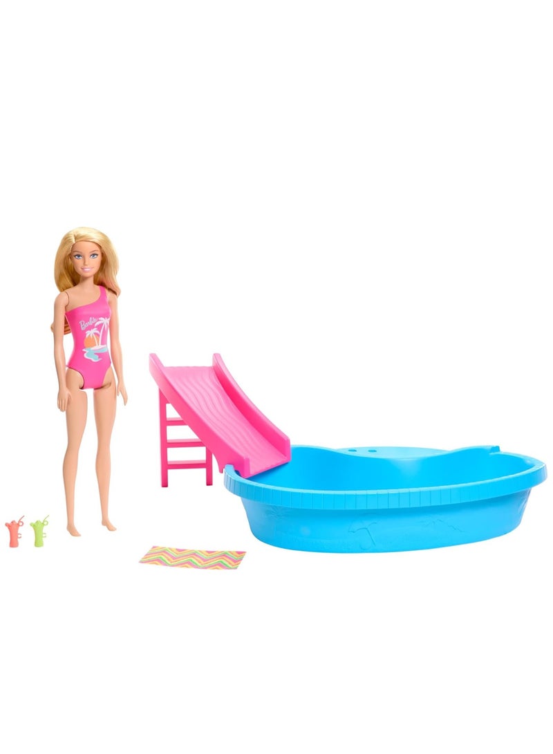 Barbie Pool with Doll Playset - Image 1