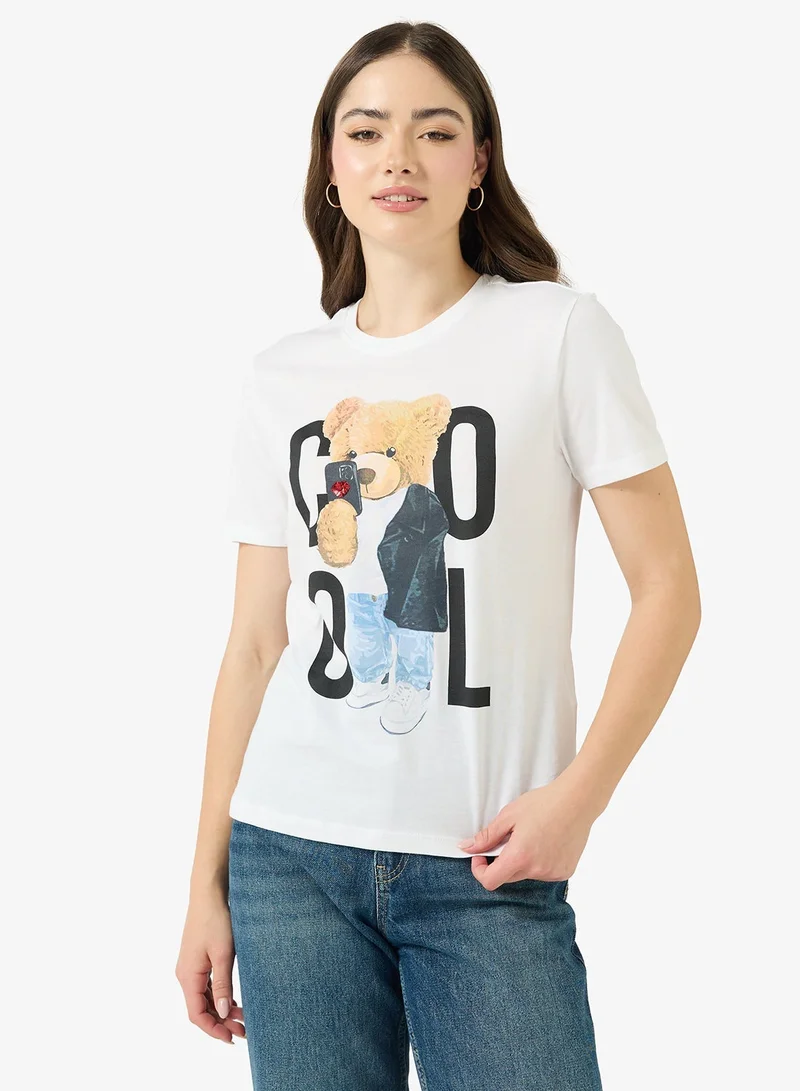 ONLY Onl Teddy Crew Neck T-Shirt