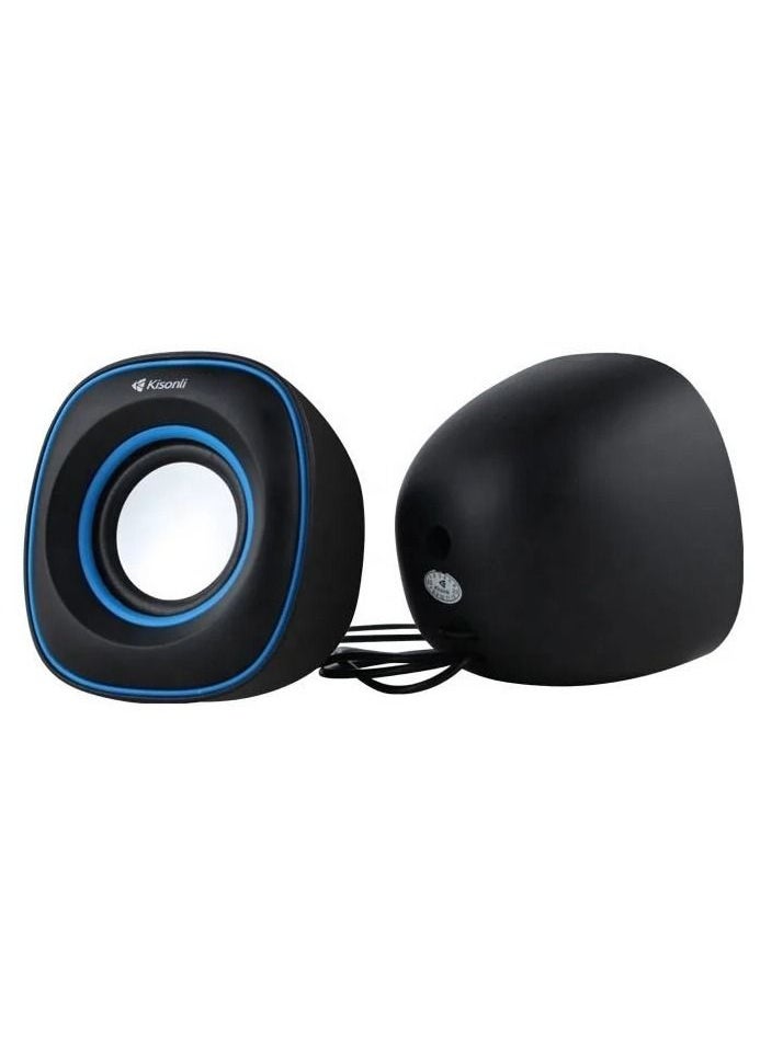 Kisonli - Multimedia Speakers Set AUX in 1.5 W2speakers USB 2.0 Speaker With Volume Control- KISONLI V350 - Image 1