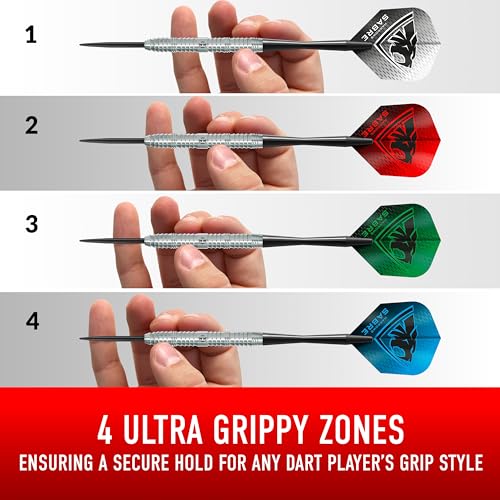 Harrows Sabre 90% Tungsten Steel Tip Darts Set I 21g to 26g All Weights Available I Huge 24pcs Bundle with Spare Shafts, Prime Flights & Travel Case 24 g - Image 3