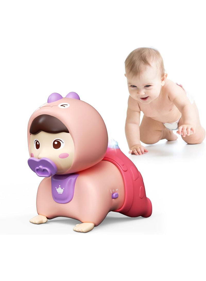 HUANGER Musical Crawling Baby Toy with Colorful LED Lights Interactive Moving Toy for Toddlers 18+ Months Educational Sensory Development Toy Safe Toy for Boys and Girls  Perfect Gift for Kids - Image 1
