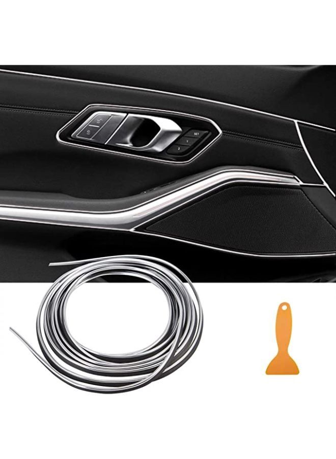 5M Car Interior Moulding Trim Strips, Automobile Exterior Decoration Moulding Trim Line, Dashboard Decorative DIY Flexible Strip - Image 1