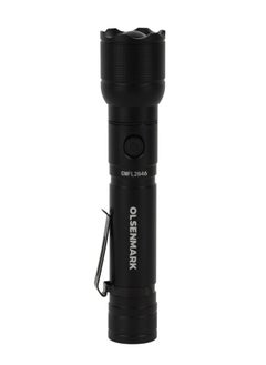 Olsenmark 10W Cree LED Flashlight-OMFL2846 / with USB Wire, 560 Lumens, Type-C Charging, 16.7 Hours Working Time, 272 Meters Real Range Distance Made from Aircraft Aluminum Alloy, Different Switch Modes, High Capacity Lithium Battery , Life Time Warranty for LED
