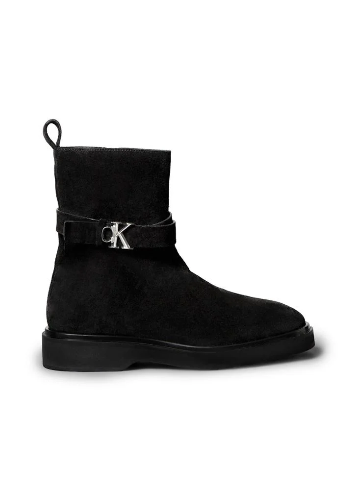 CALVIN KLEIN Metal Logo Ankle Boots