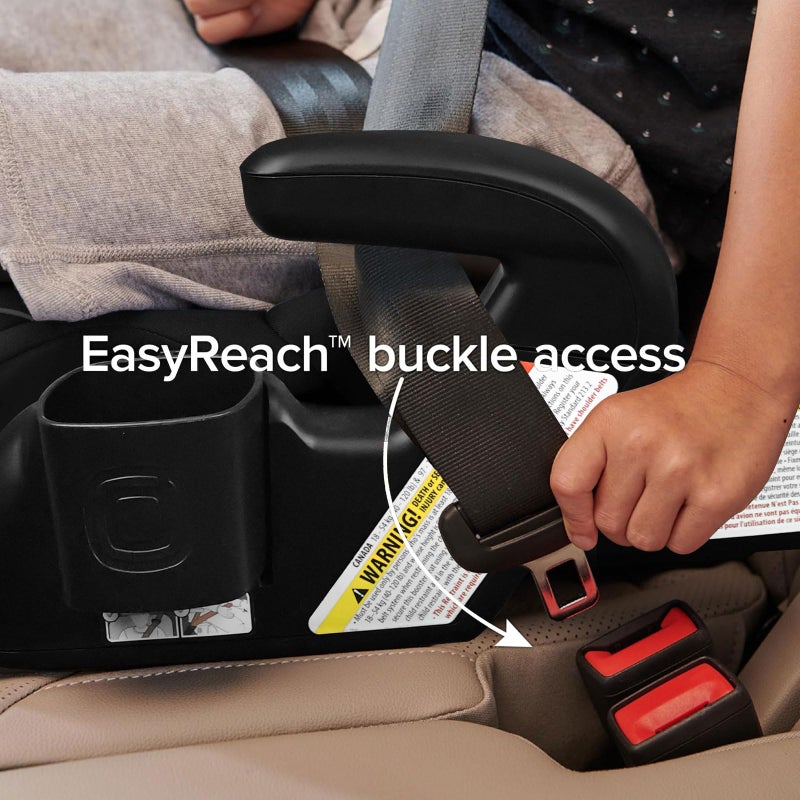 Diono Connect3 R 2-in-1 High Back Booster, Slim Fit 3-Across in Many Mid-Sized Sedans and SUVs, for Children from 40-120 lbs., Lightweight with Cupholder, Black Storm - Image 4