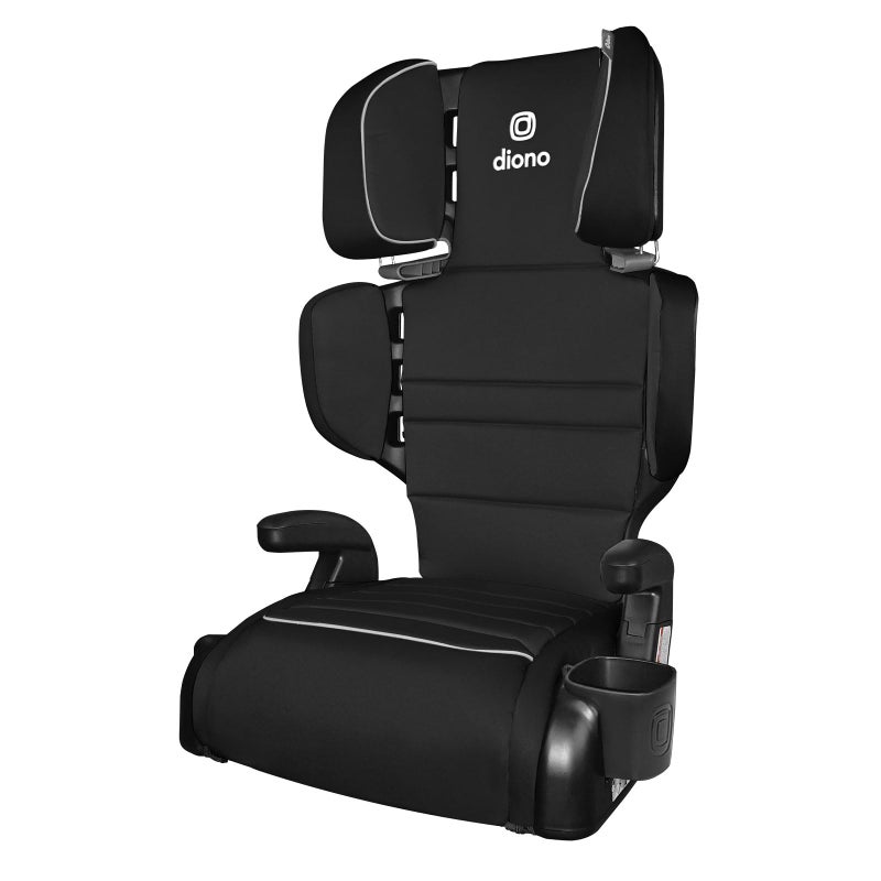 Diono Connect3 R 2-in-1 High Back Booster, Slim Fit 3-Across in Many Mid-Sized Sedans and SUVs, for Children from 40-120 lbs., Lightweight with Cupholder, Black Storm - Image 1