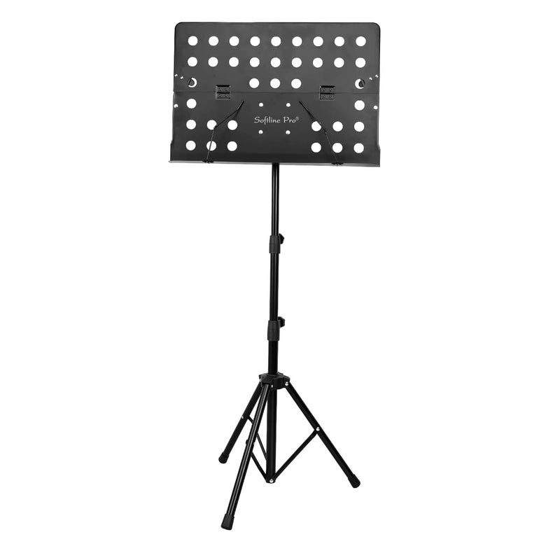 Softline Pro Metal Music Stand, Portable & Foldable Professional Perforated Notation Stand, Tabletop Music Book Stand for Guitar, Ukulele, Violin Players (SP02 - Two Fold) - Image 3