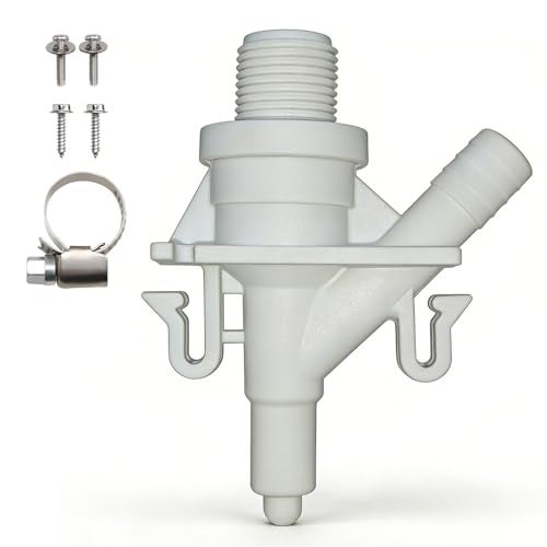 KPALAG RV Toilet Valve Compatible with Dometic 300 301 310 311 320 321 Gravity Flush Toilet RV Toilet Water Valve Replace 385311641 Upgraded Double Seal AntiFreeze Cracking White - Image 1
