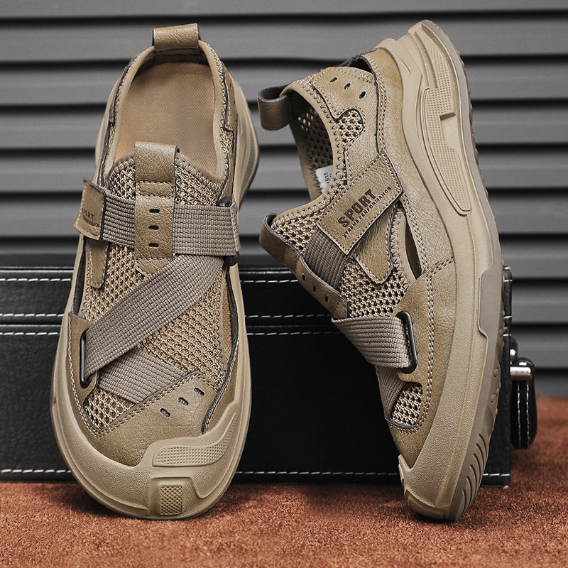 Men'S Shoes Summer Breathable Hollow Mesh Casual Mesh Shoes Men'S Outdoor Wear-Resistant Work Lightweight Sports Trendy Shoes - Image 3